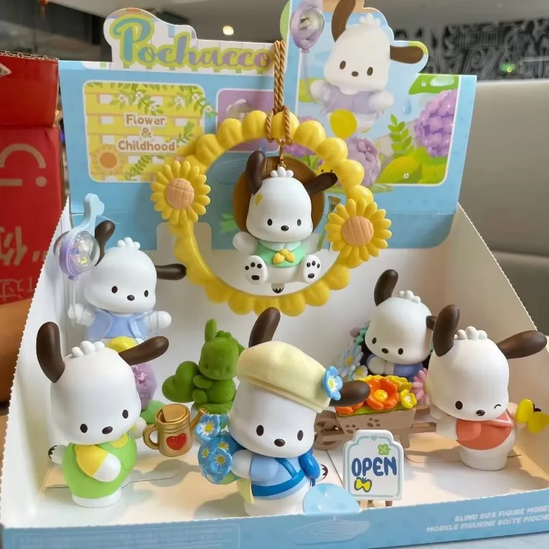 

Натуральный цветок ручной работы и молодежная серия Pochacco, глухая коробка, украшение, кукла ручной работы, подарок, настольные декоративные украшения, подарки для детей