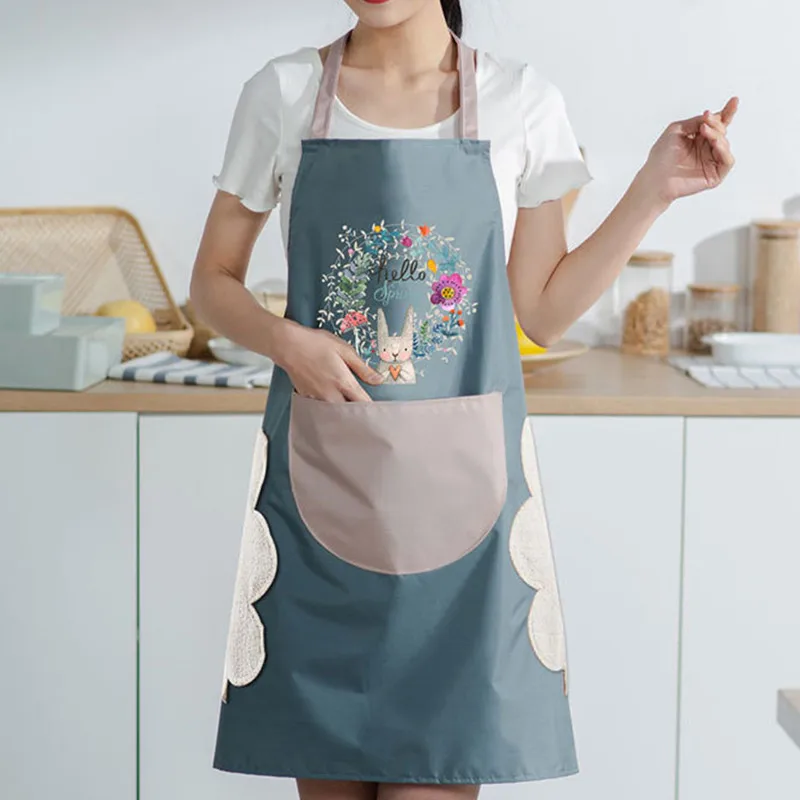 Women's Apron Waterproof Household PVC Oil-proof Aprons For Chef Cooking Baking Home Cleaning Restaurant Kitchen Accessories