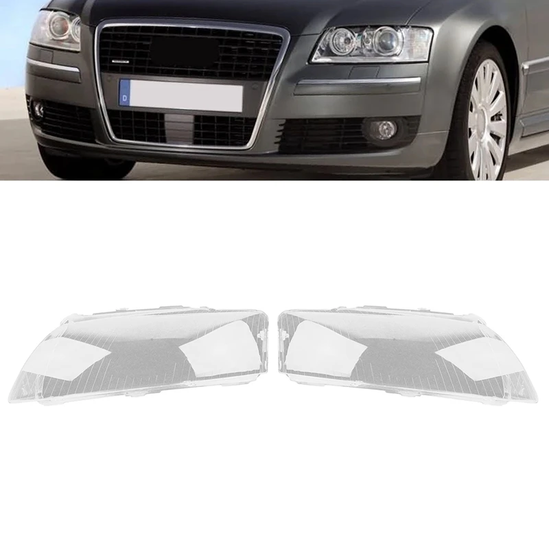 

For- A8 2004-2010 Headlight Shell Lamp Shade Transparent Lens Cover Headlight Cover