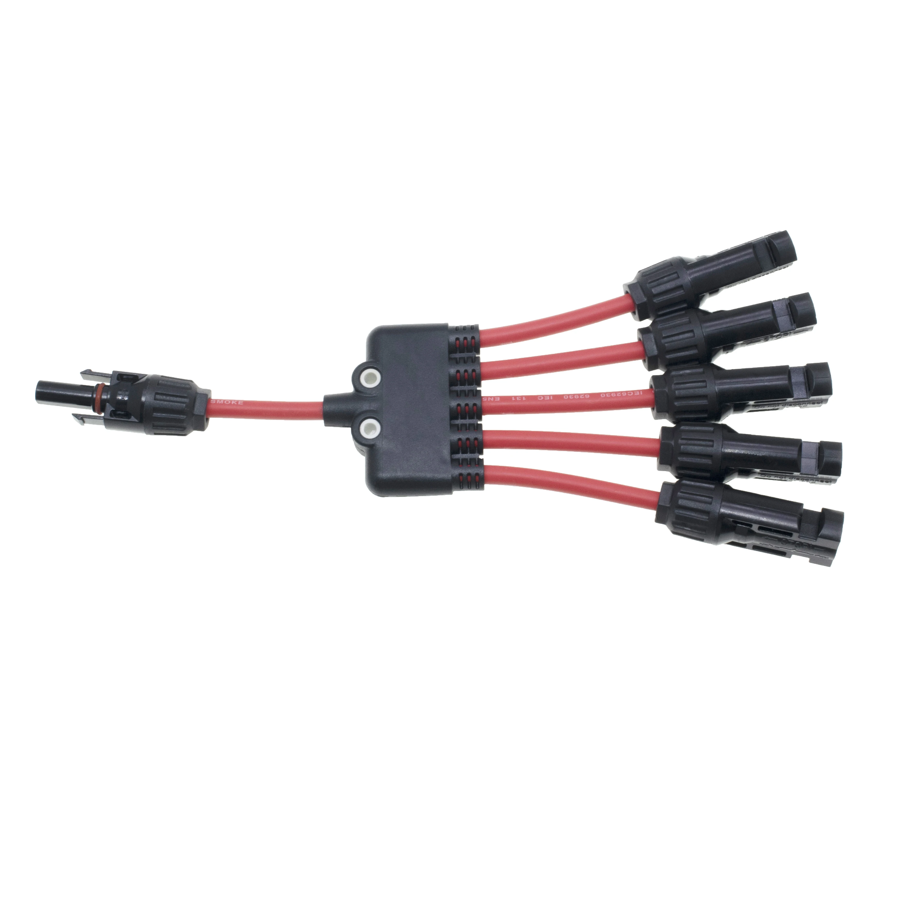 5-in-1 Y-Type Solar PV Splitter Connector, Electronic Harness Accessories, Multi-Port Solar Parts for Solar Panel Power Distribu