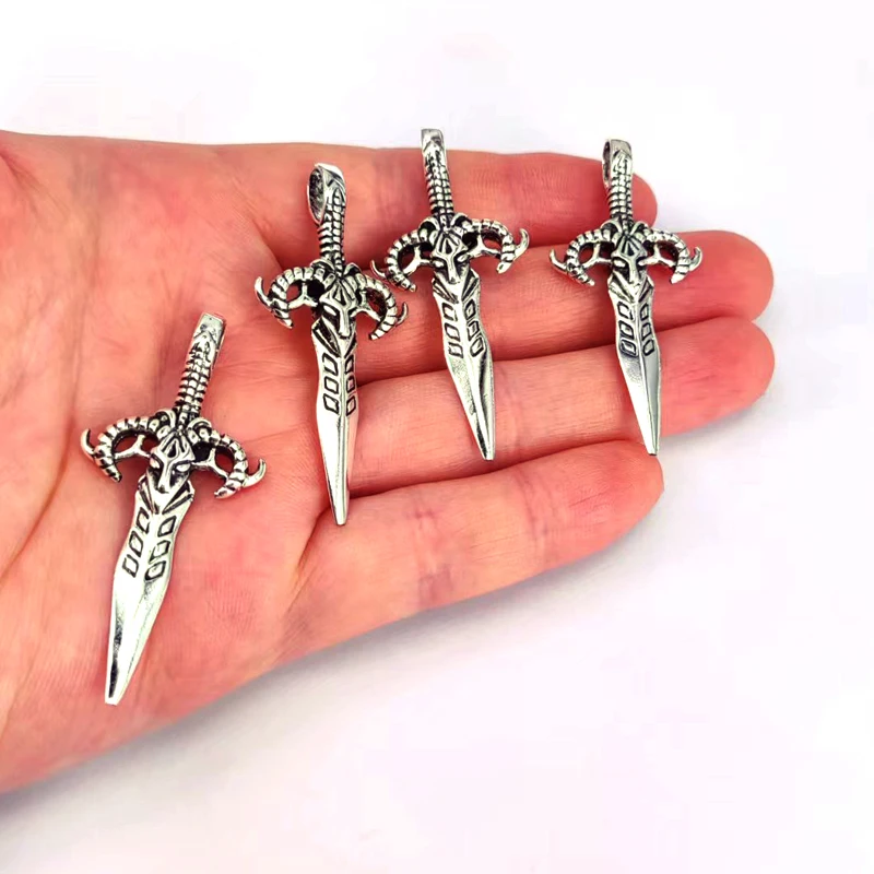 

50pcs new Sheep Head Sword pendant charm for DIY women man Accessories Wholesale Jewelry