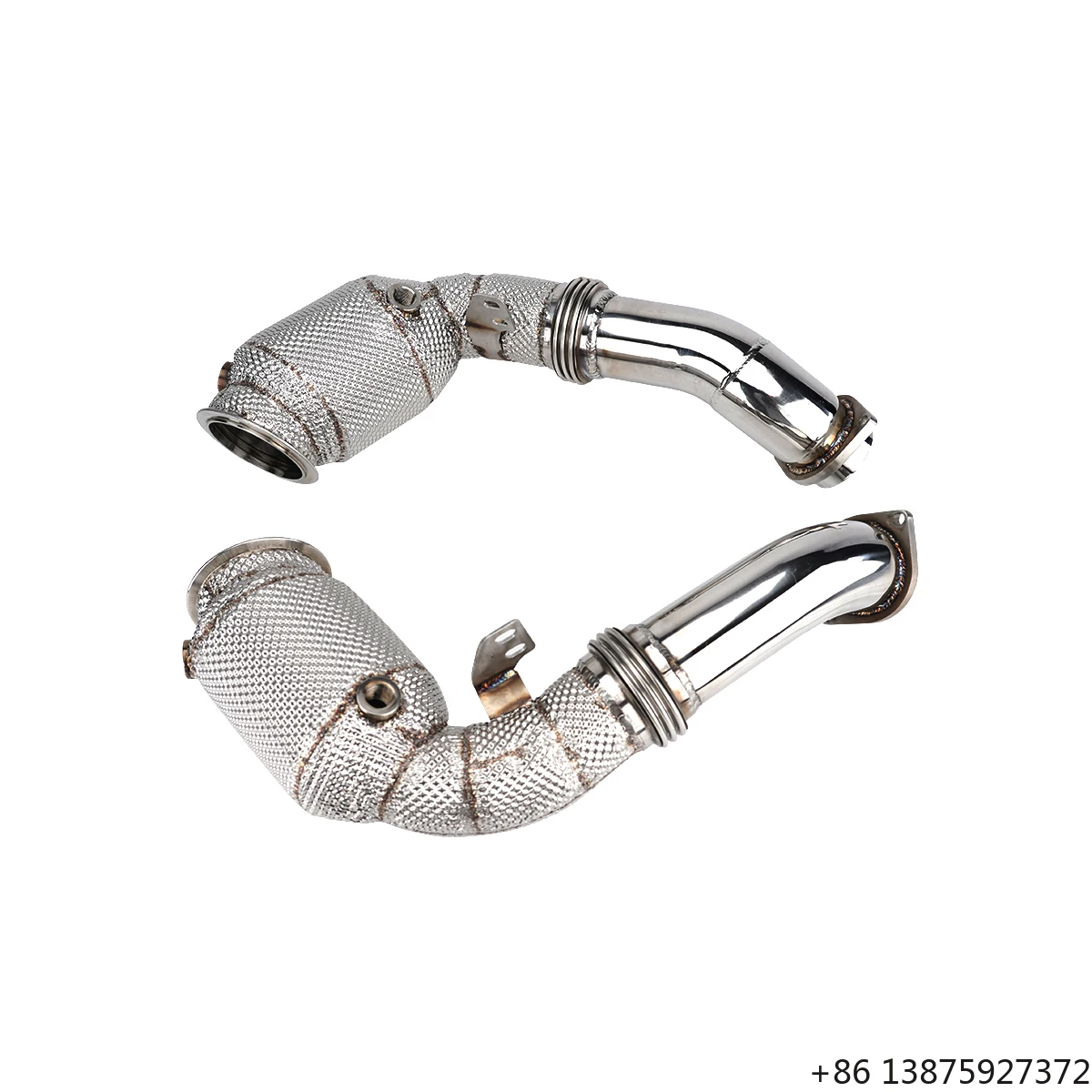 

Ecnal for E70 E71 X5m X6m V8 N63 4.4T Stainless Steel High Performance Exhaust Downpipe Exhaust Pipe with Insulator