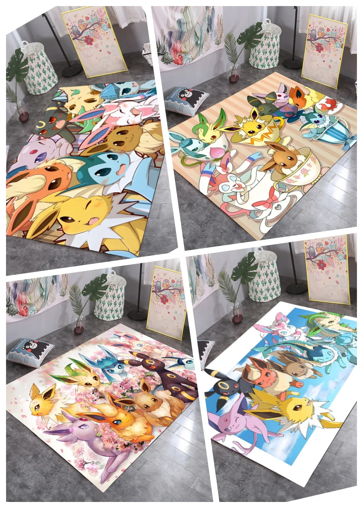 

Pokemon Cartoon Printed Carpet Rug for children,Living room Bedroom floor mat Kitchen mat Children's Bedroom Mat,bedroom decor