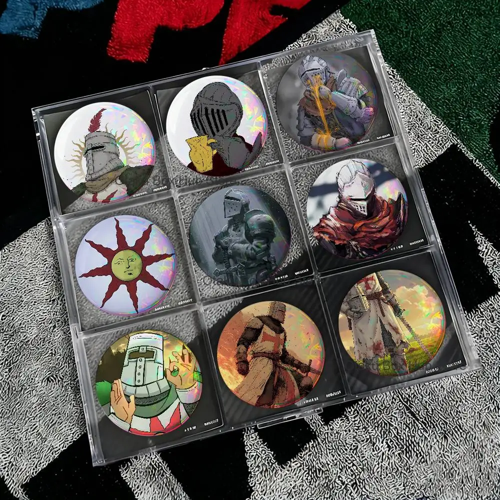 

Video Game D-Dark-K S-Souls Creative Round Badge Button Pin Bag Decor Fans Collection Friends Gift Brooch