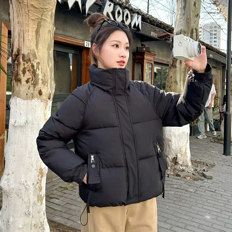 Weibliche Parkas Herbst Winter Mantel Koreanische Lose Baumwolle Gefütterte Mantel Student Kurze Unten Baumwolle Jacke Frauen Oberbekleidung Mantel Parka