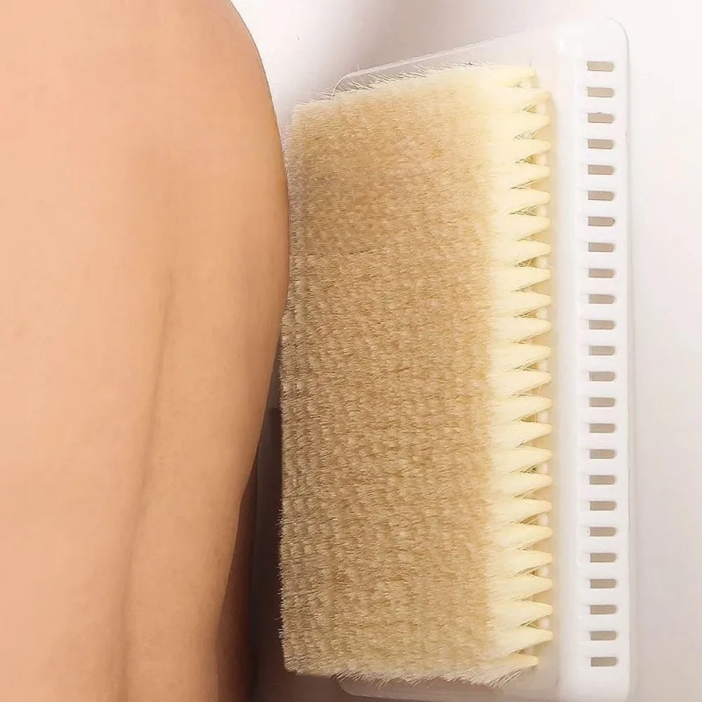 Wall Mounted Back Scrubber Shower Brush Bath Body Brush Exfoliating Scrubber Self Cleaning Back Washer Bathroom Accessories