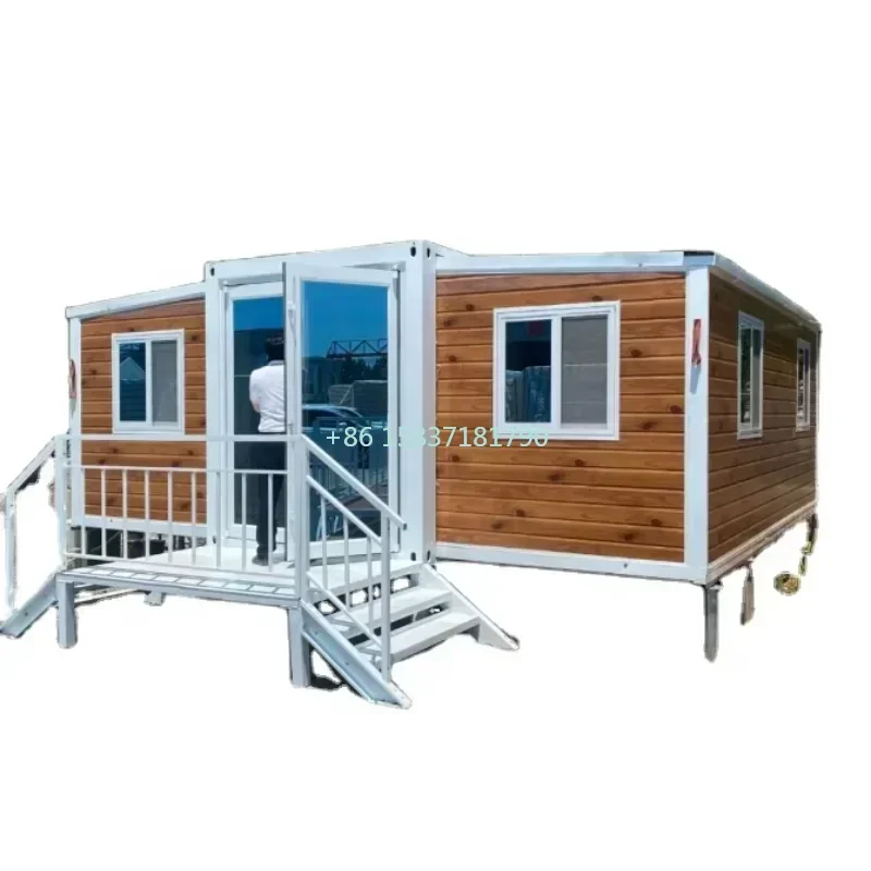 Double Winged Container House Foldable Container Home 20ft 40FT Prefab Modular Folding Container House with Kitchen Bathroom