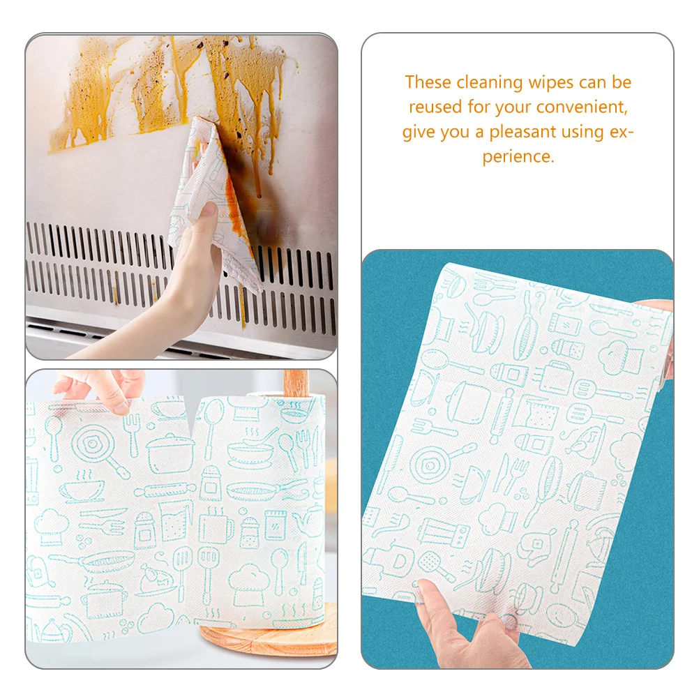 

Kitchen Roll Paper Set Cloth Wipe Cleaning Wipes Cloths Reusable for Counters Washcloths Multipurpose Cloths.