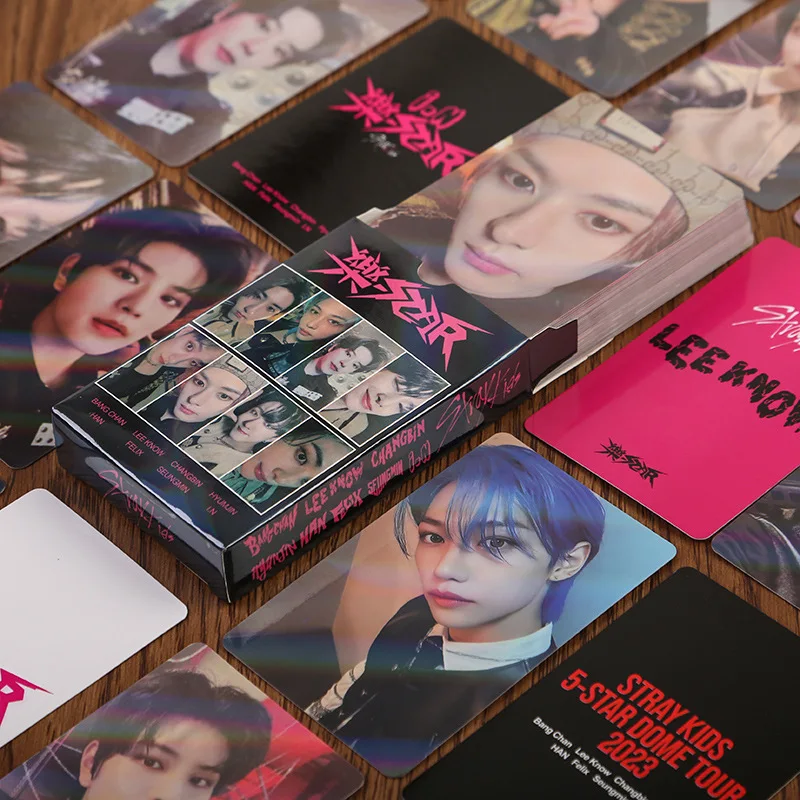

Коллекционная карта Stray Kids, 48 шт., карта LOMO, Новое издание SKZOO-о же лазерная маленькая карта, набор из 48 предметов, периферийные устройства