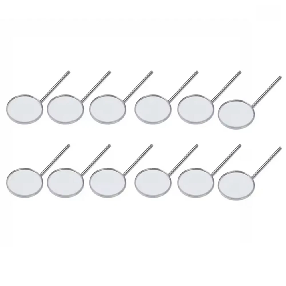 

12Pcs/Box Dental Stainless Steel Dental Mouth Mirror 4/5 Anti Fog Front Surface Dentistry Mirrors High Quality