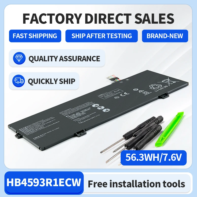 SOMI HB4593R1ECW Laptop Battery 7565mAh for Huawei Matebook X Pro i7 14 Mach-W29 2019 MACH-W19B MACH-W29C KPL-W00 KLV-W19