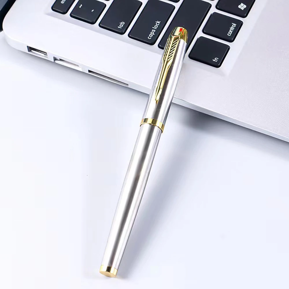 Standard Klassische Büro Schwarz und Weiß Streifen Business Kalligraphie Tinte Stift 0,5mm Nib Geschenk Brunnen Stift – Detail 3