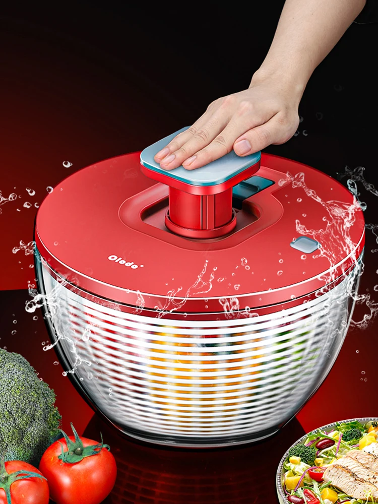 

German vegetable dehydrator salad salad fruit drying machine manual hand rotating drain basket magic