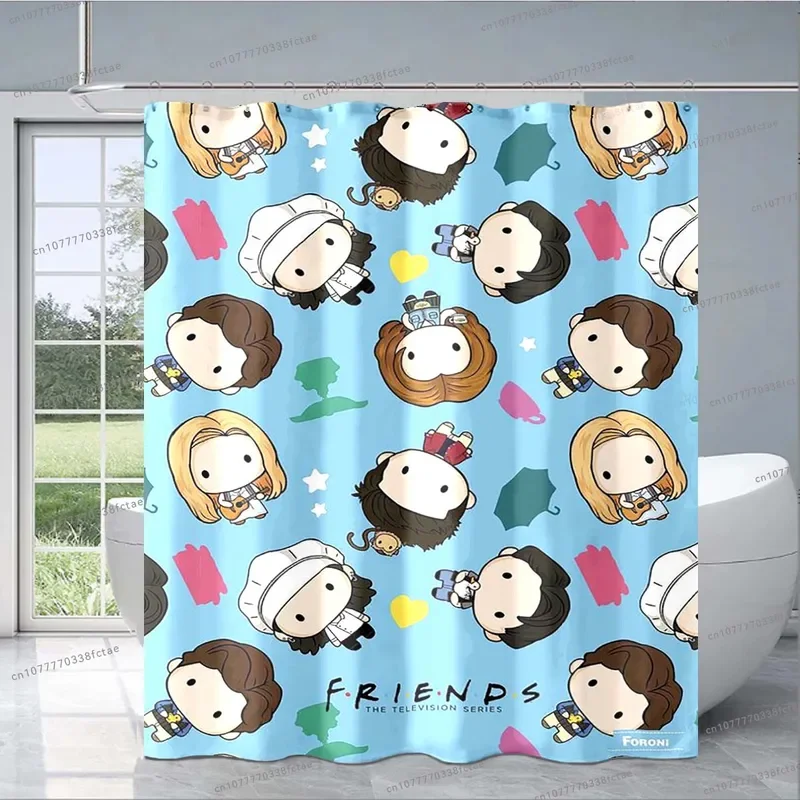 Friends Classics TV Shower Curtain Movie Cartoon Shower Curtain Adult Bathroom Fashion Decorative Shower Curtain Birthday Gift