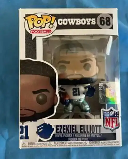 Funko POP Fútbol EZEKIEL ELLIOTT # 68 Super Star modelo COWBOYS NFL vinilo figura de acción muñecas colección juguetes para niños