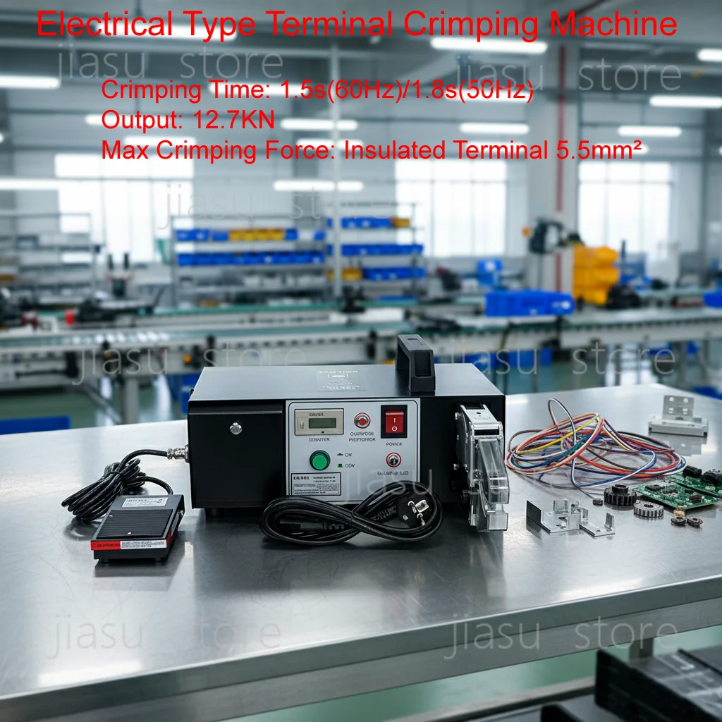 EM6B2/EM6B2-PRO Electrical Terminal Crimping Machine - Variety of Terminals Crimped with 7 Crimping Dies Tool