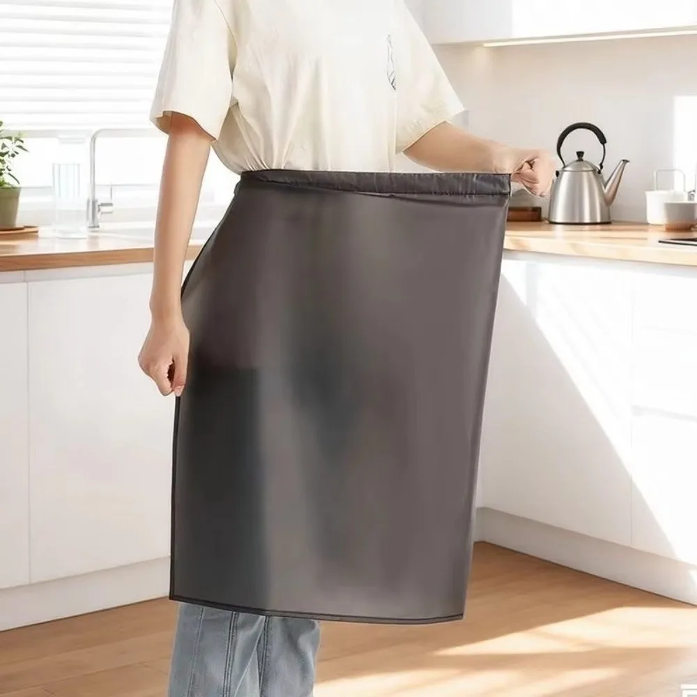 Waterproof Half Apron Skirt Whole Piece Adjustable Buckle Waist Apron With Buckle Elastic Waist Easy To Clean