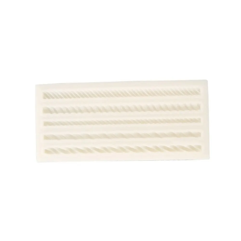 Aouke Braided Rope Silicone Mold Kitchen DIY Dessert Chocolate Mold Fondant Long Strip Lace Decoration Mold