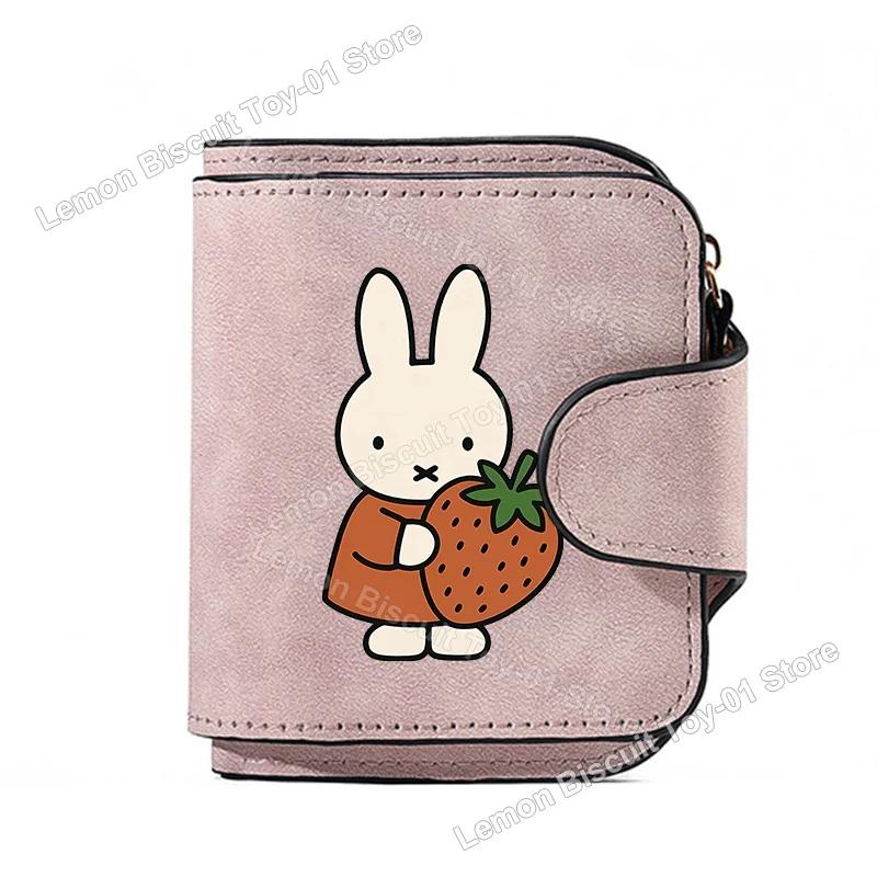Miffy Women Short Wallet Korean Hasp Small Purse Zip Coin Pocket