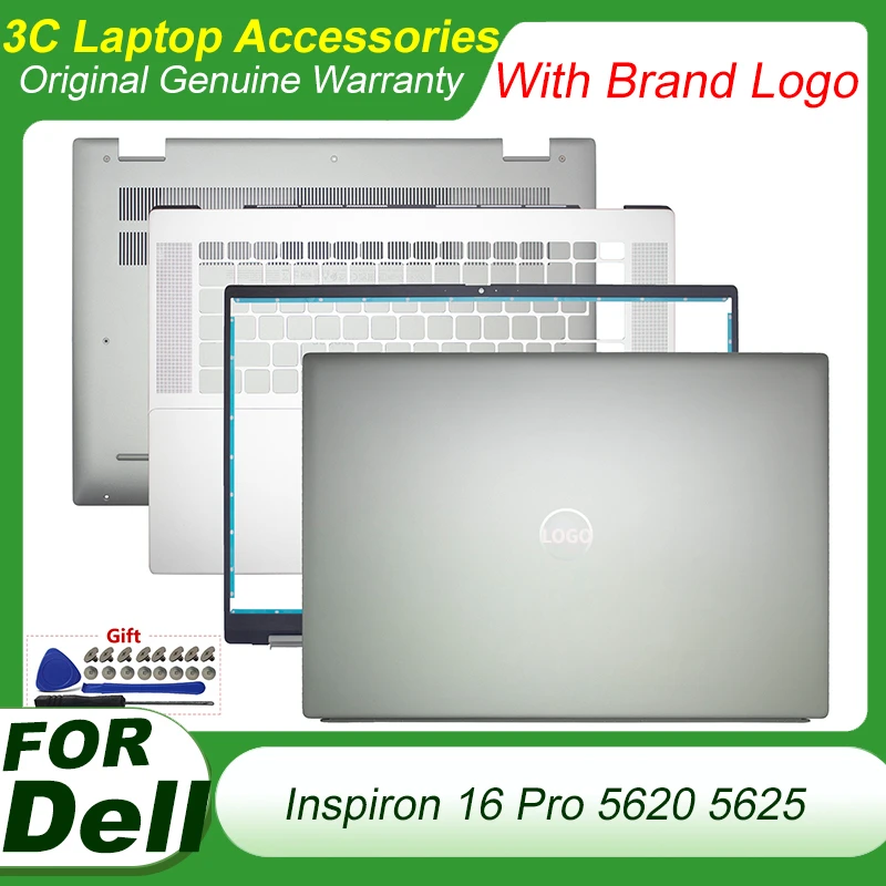 

For DELL Inspiron 16 Pro 5620 5625 Laptop LCD Back Cover Front Bezel Palmrest Bottom Case Replacement Cover 0FDN37 0HJ5PC 052GP6