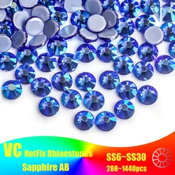 Sapphire AB Better DMC Crystal стразы Strass HotFix ferro su Strass Hot Fix motivo Strass per trasferimento tessuto F0281