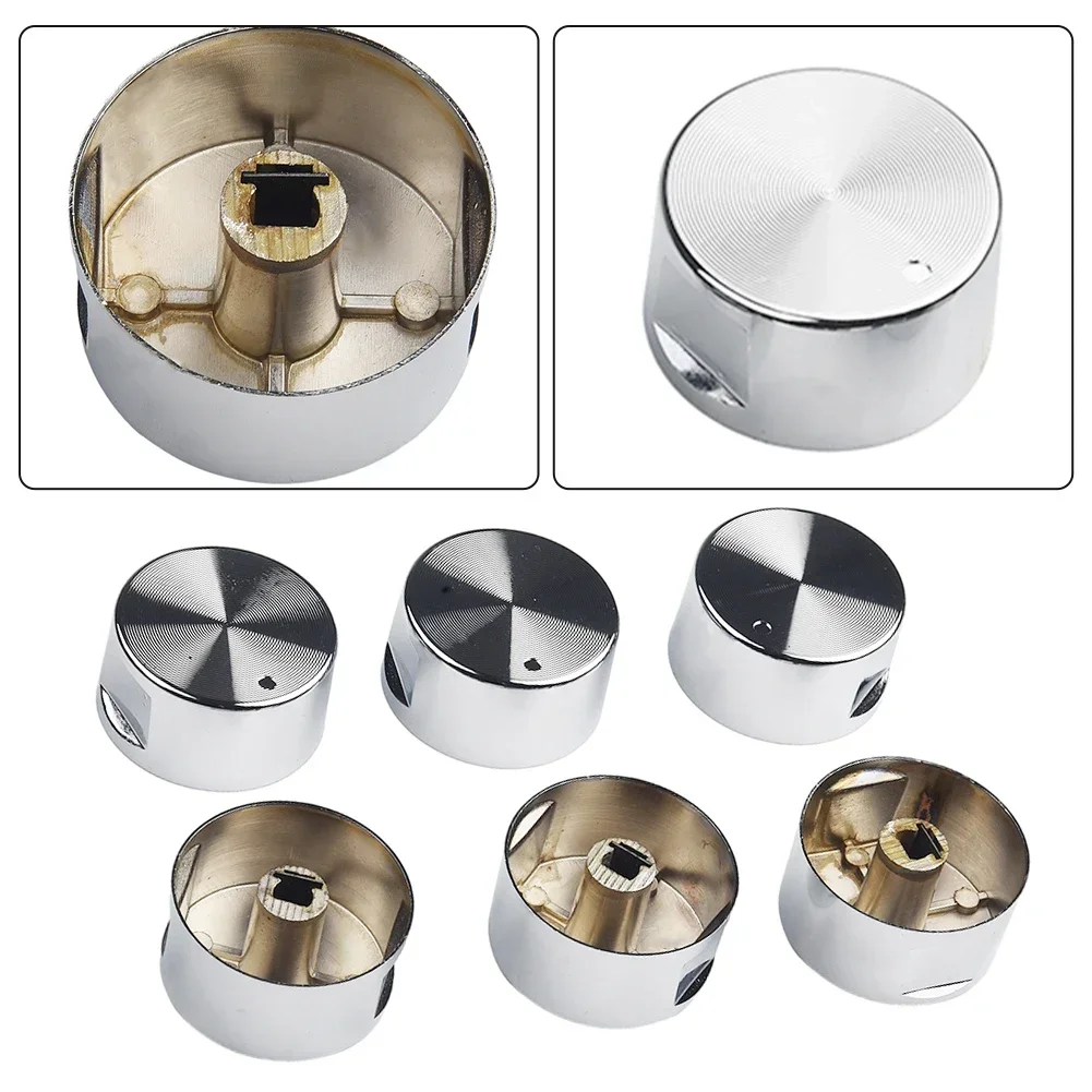 6PCS Gas Stove Knob Rotary Switch Stove Accessories Alloy Material Handle Gas Stove Kitchen Accessories