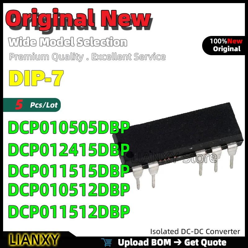 

5pcs DIP-7 DCP010505DBP DCP012415DBP DCP011515DBP DCP010512DBP DCP011512DBP Isolated DC-DC Converter New Original