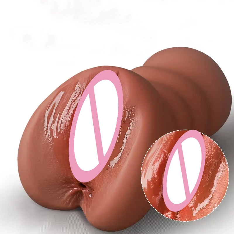 1pc Realistic 3D Female Textured Vagina & Tight Anus Male Masturbator - Flexible Thermoplastic Elastomer Pocket Sex Toy for Men,