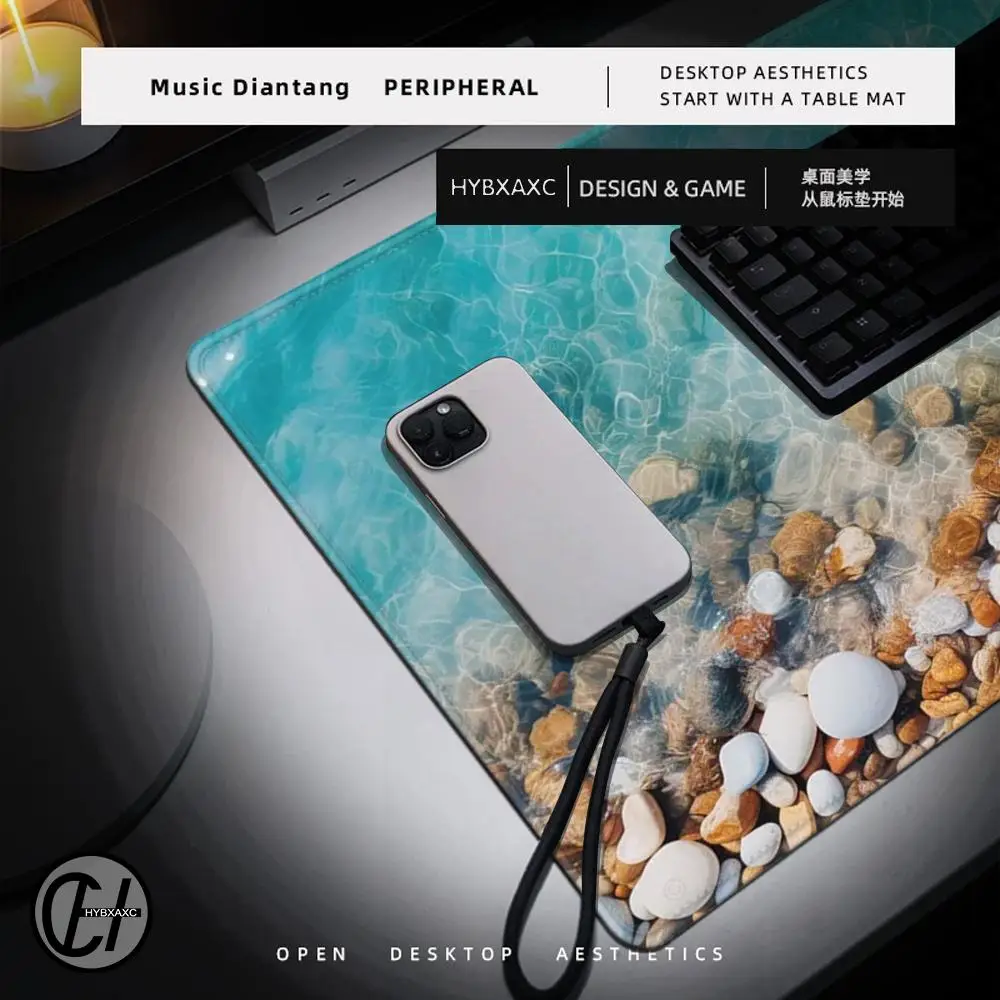 Natuurlijke zee Muismat Muismat Bureau Muismat Leuke HD Bureau Pad Uitgebreide Gaming Toetsenbord Matten Grote XXL Gamer Muismat 90x40