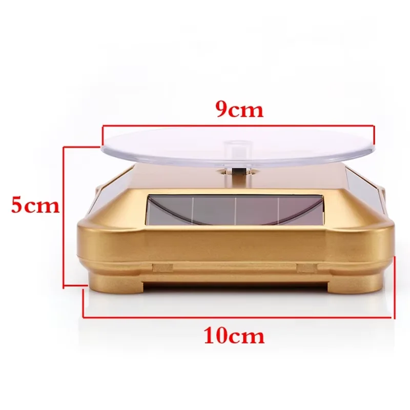 Solar Showcase 360 Automatic Rotating Turntable Jewelry Organizer Jade Ware Necklace Bracelet Watch Phone Display Stand