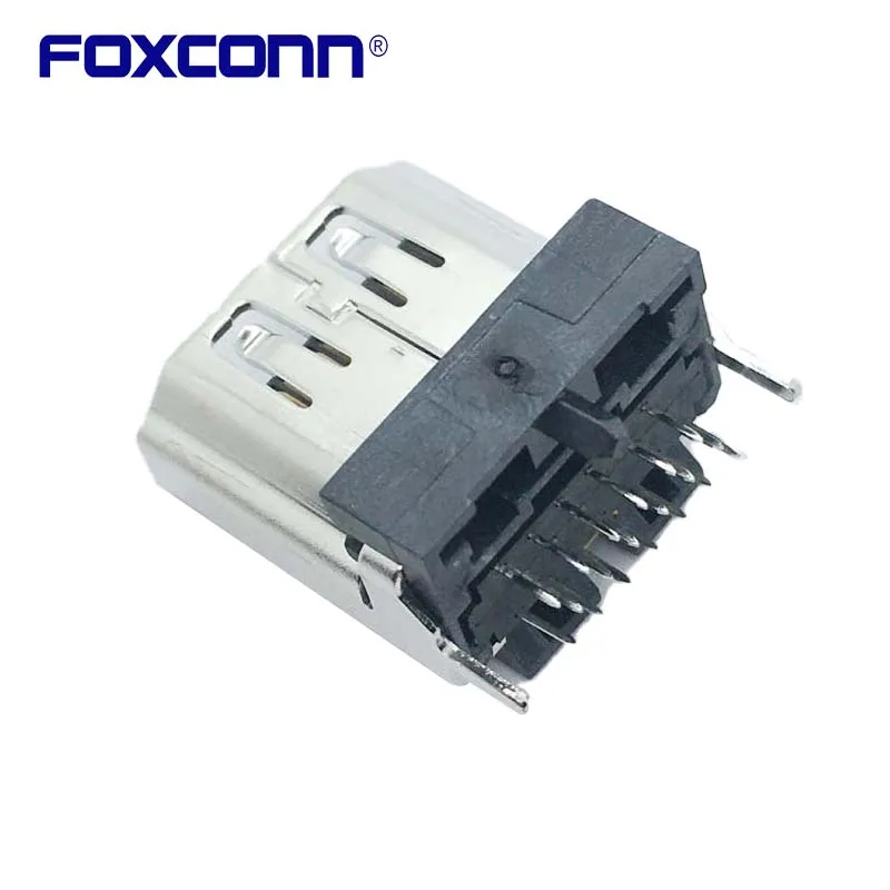 Foxconn QJ01191-WFK1-4F Vertical HDMI 19Pin Matrixes DIP Pin Connector