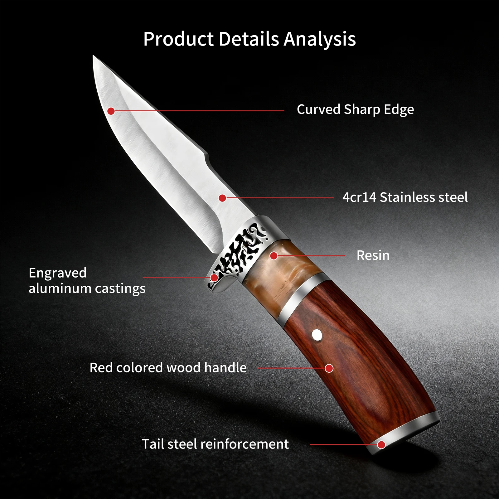 Cuchillo de camping portátil,  - Camping Cooking Knife With Sheath reseña y precio