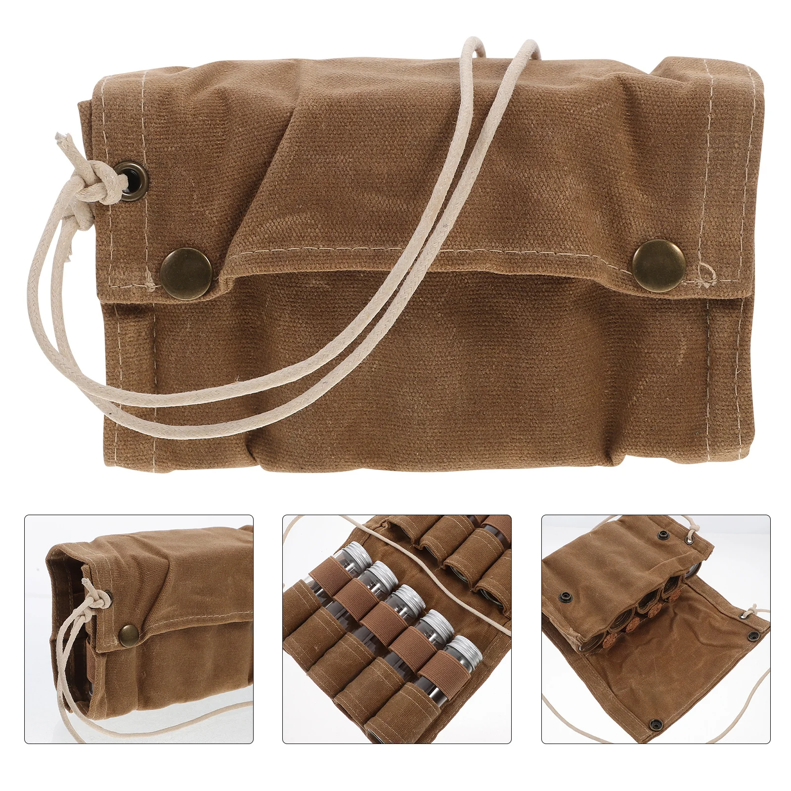 

1Set Portable Seasoning Jar Kit Camping Spice Bottle Storage Bag Travel Outdoor Picnic Spice Container Holder Set