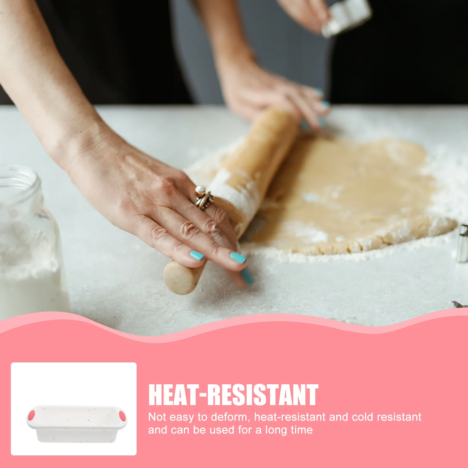 

Silicone Toast Baking Mold Nonstick Flexible Loaf Pan Heat Resistant Bread Bake Mold Home DIY Baking Tool Loaf Pan