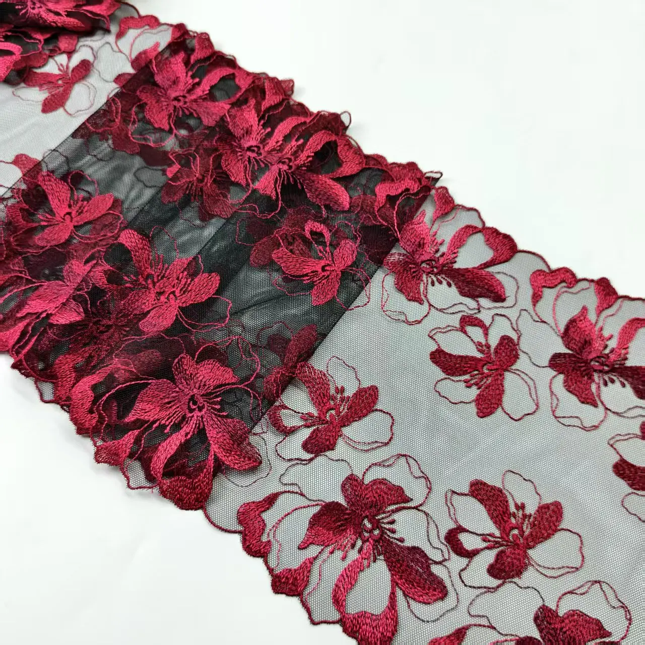 wine-red-large-flower-embroidery-lace-diy-handmade-accessories-width-23-cm