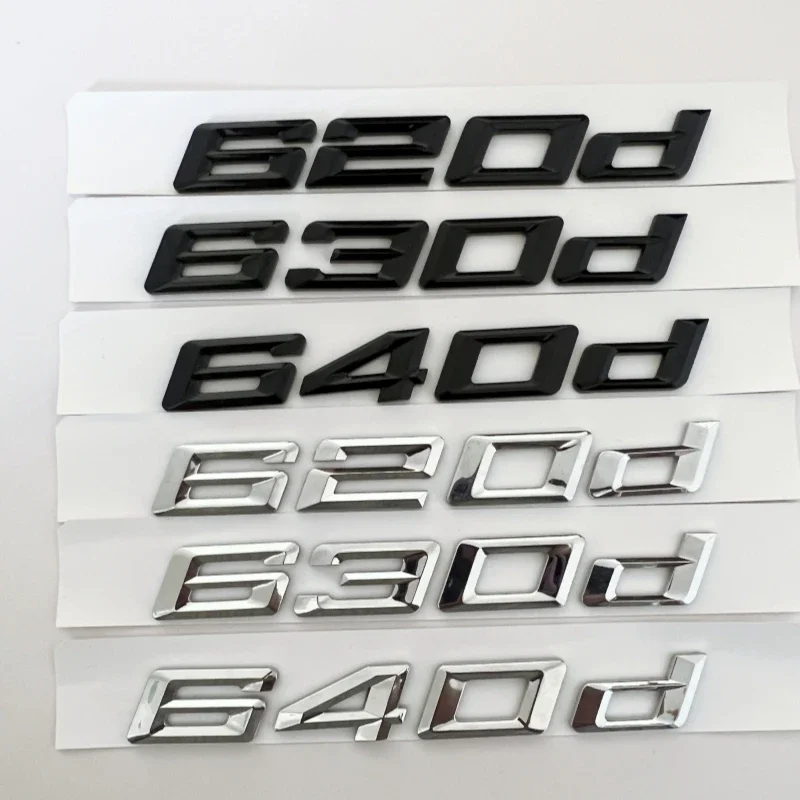 

Car 3D ABS Trunk Letters Logo Badge Emblem Styling Decals Sticker For BMW 6 Series 620d 630d 640d E63 E64 F06 F12 F13 G32