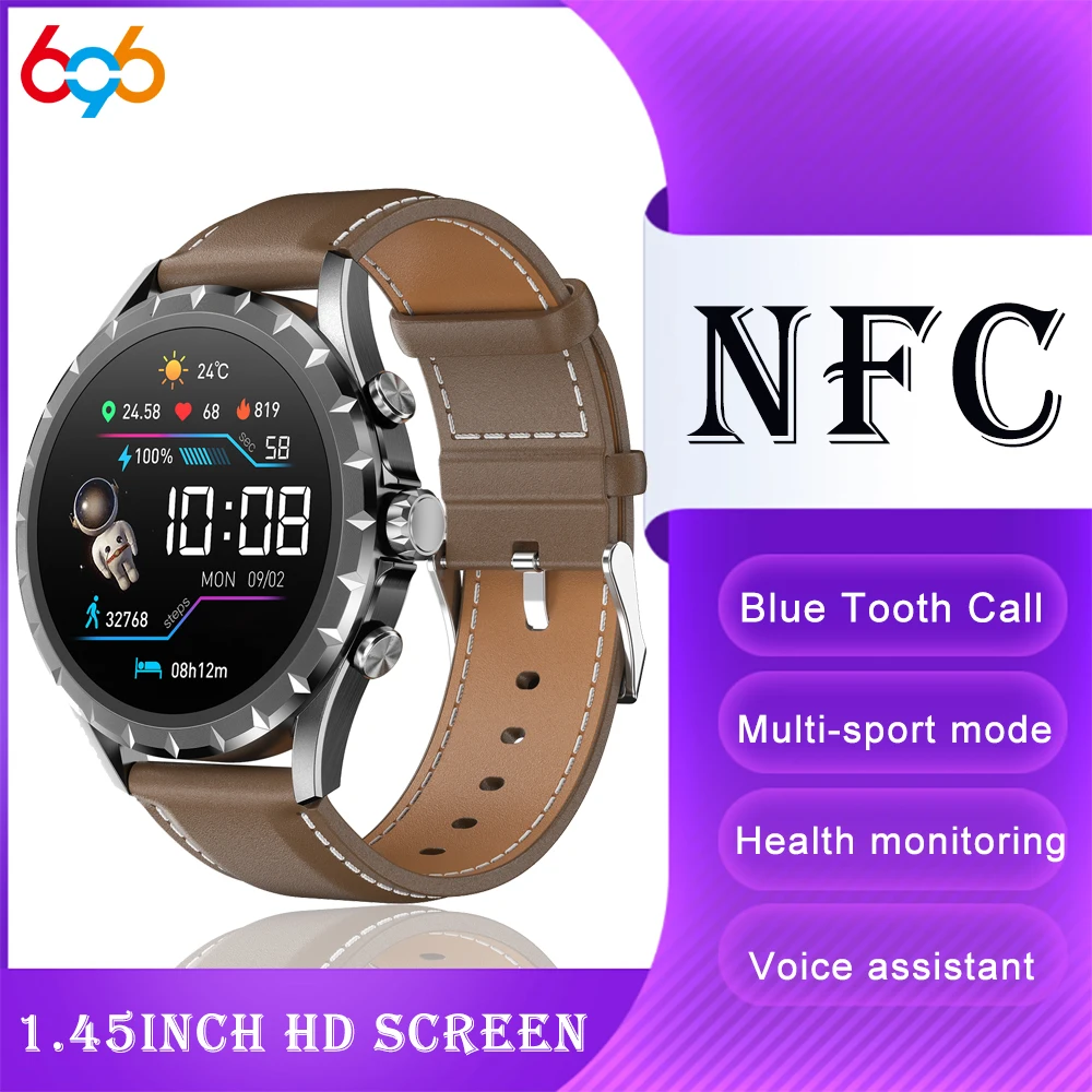 

Умные часы для улицы, спортивные Bluetooth-вызовы, пульс, здоровье, водонепроницаемые, NFC, напоминание о музыке, умные часы, голосовой помощник