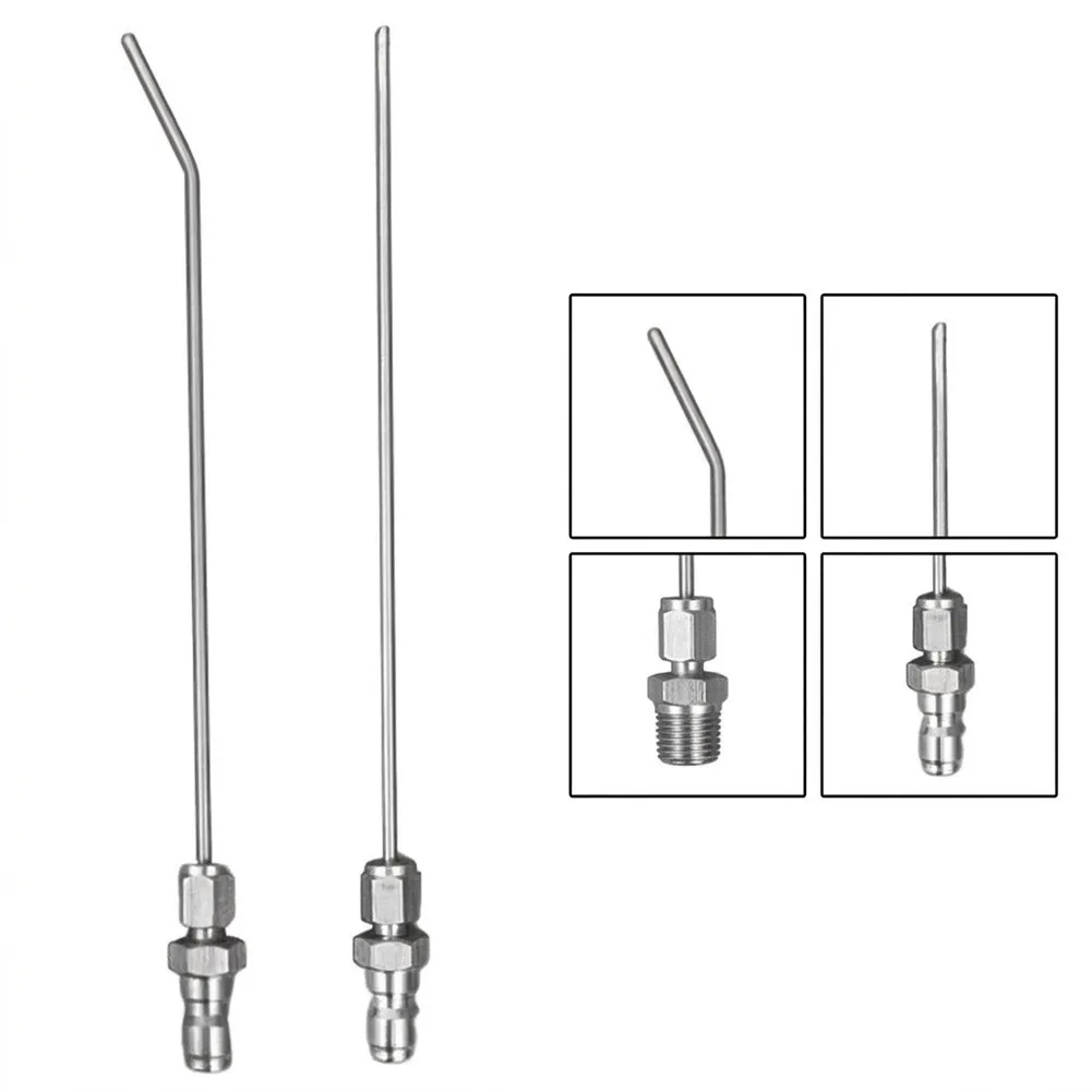 Stainless Steel High Pressure Needle Nozzle Set For Washing Machine And Water Heater Cleaning Garden Crevices Tool