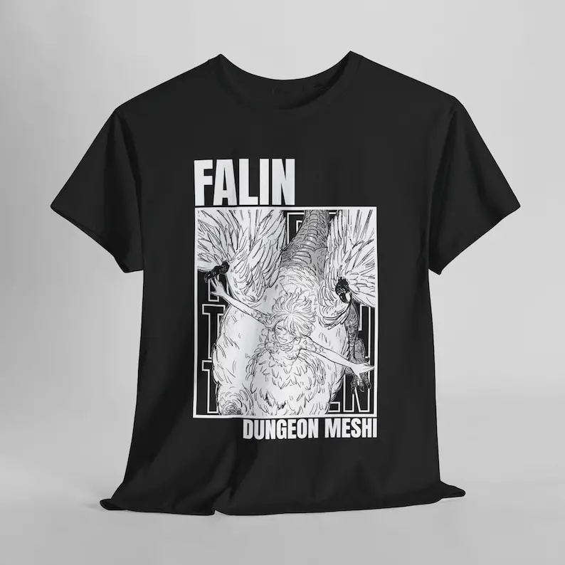 Falin Touden Dungeon Meshi Delicious in Dungeon T-Shirt Anime Graphic Tee Unique Design Perfect for Gamers & Anime Fans