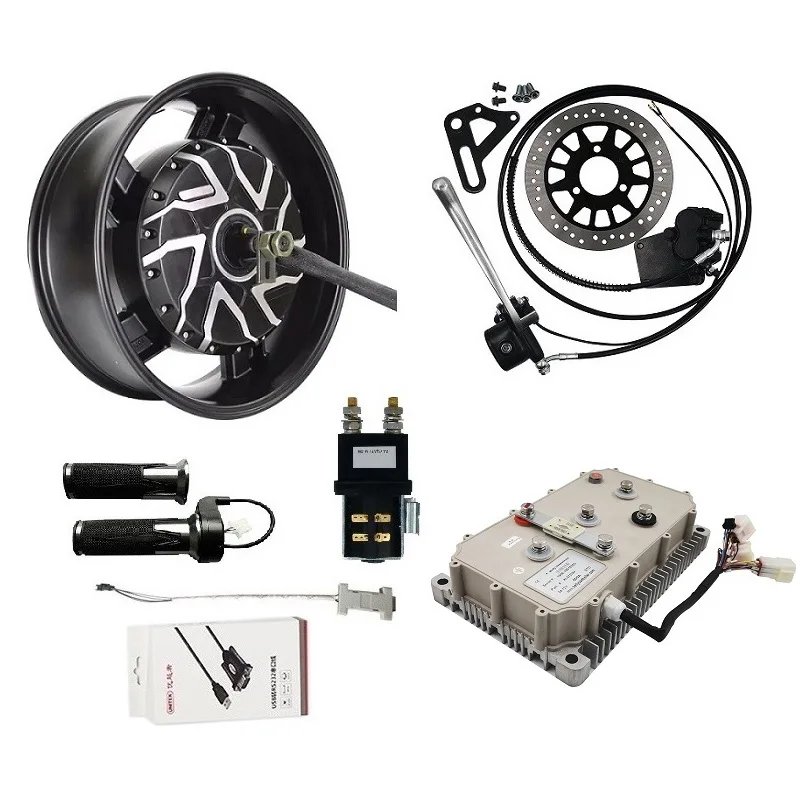 

QSMOTOR 12KW 6.0x17inch Electric Motorcycle Hub Motor Kits