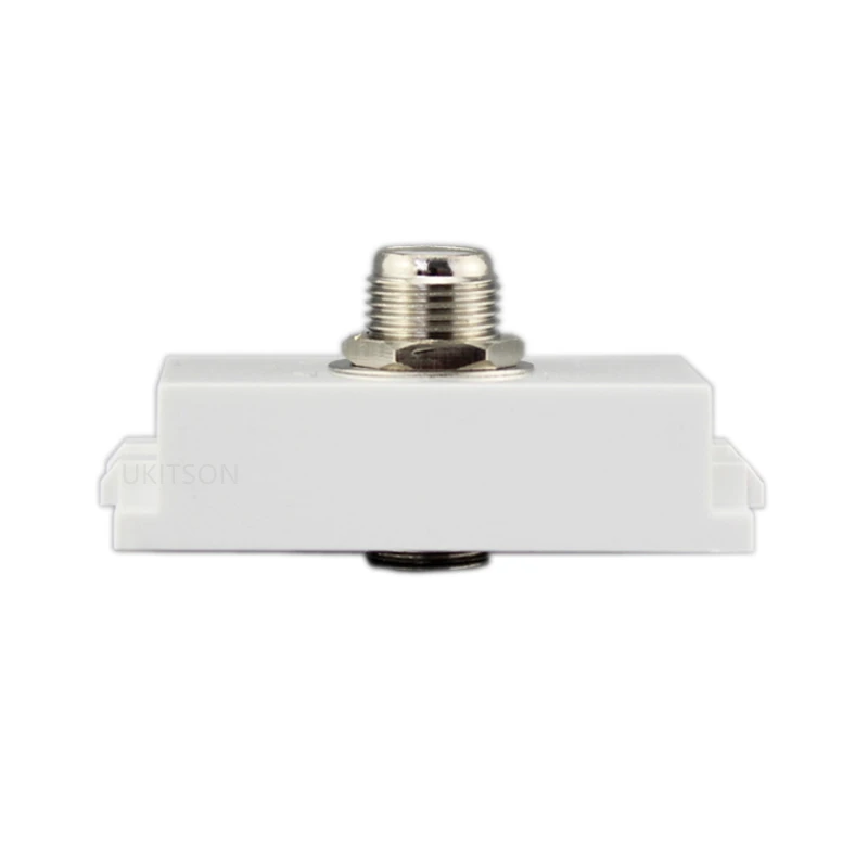 F Type Coax Adapter Connector F Jack Female To Female RF Coaxial Plug Socket For Combiner TV Cable Coupler 23x36mm In White