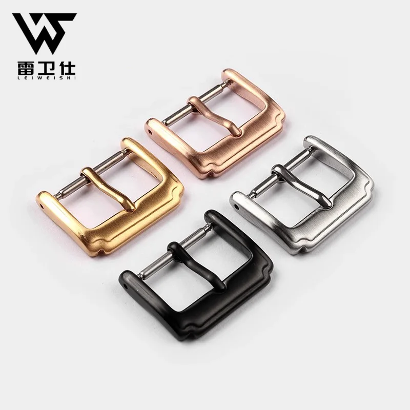 14mm 16mm 18mm 20mm cinturino in acciaio inossidabile fibbia donna uomo argento cinturino in metallo massiccio cinturino con chiusura accessori per cinturino