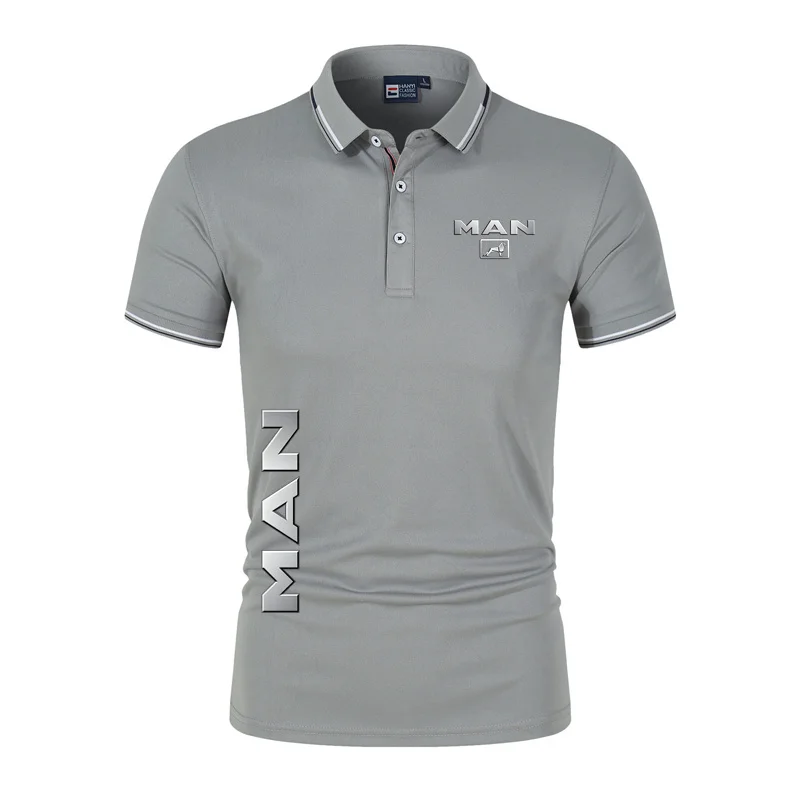 New truck MAN Men's Polos Summer Classic Polo Shirt Men Short Sleeve Top Quality Casual Business Social Polo Men image 3
