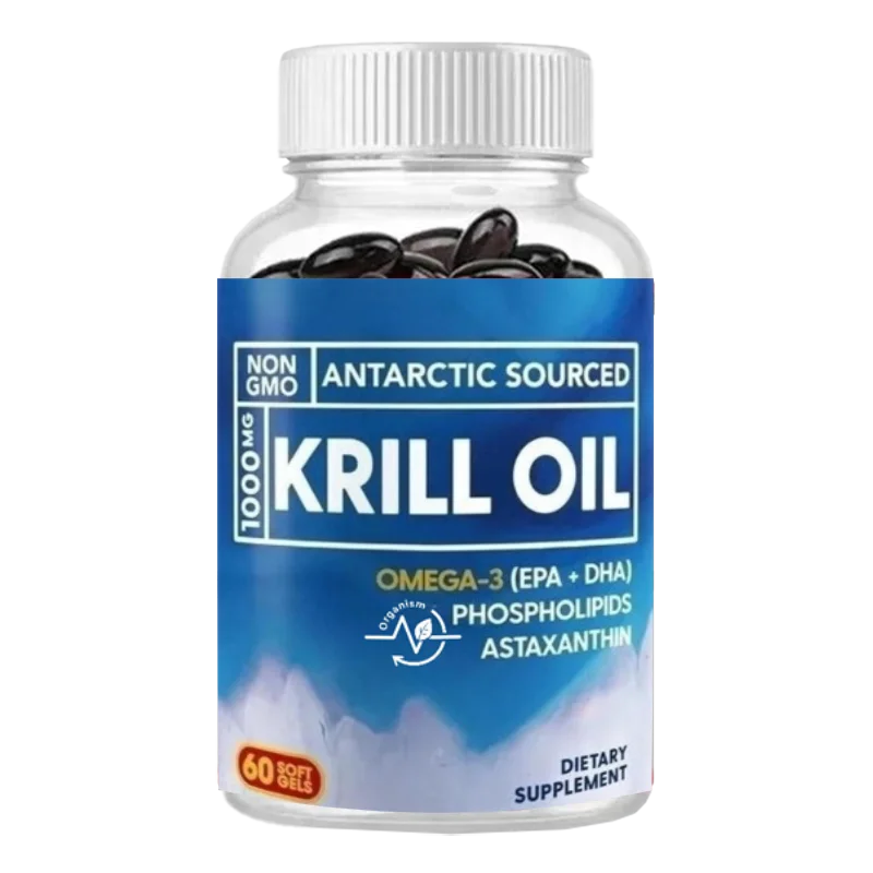 مكمل زيت كريل أنتاركتيكا 1000 ملغ |   زيت أوميجا 3 غني بـ EPA+DHA وأستازانتين وفوسفوليبيدز -60 كبسولة هلامية