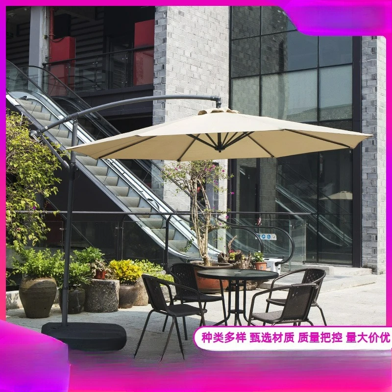 

Customizable outdoor metal tables and chairs with courtyard umbrella outdoor garden yard leisure combination