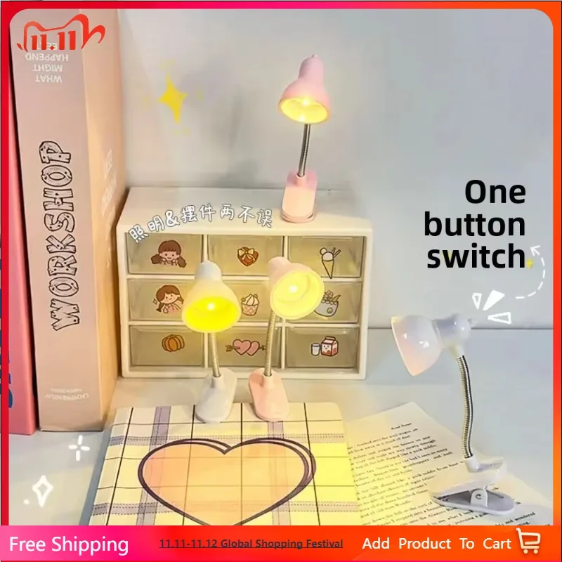 

1pc Shaped Led Book Light With Clip,Desk Decorative Table Lamp,Eye Protection Book Reading Lamp At Night ﻿