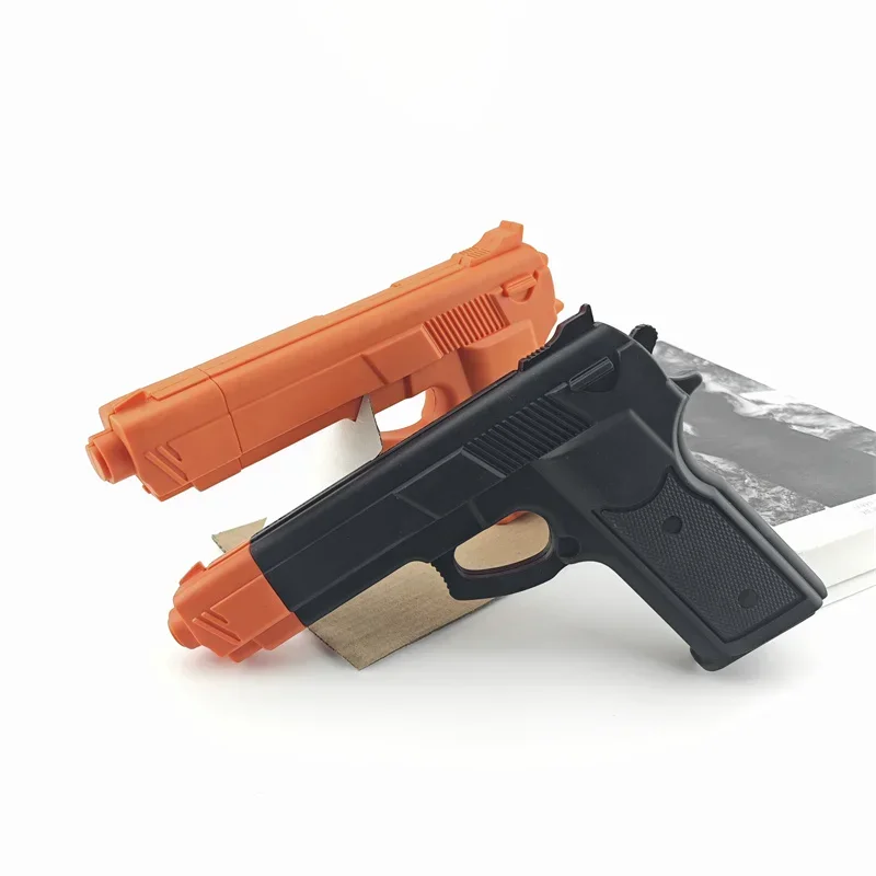 DIY Gift Idea Boys\' Friendly ABS-Plastic Outdoor Training Toy Pistols - Available in Classic Colors of Black and Orange