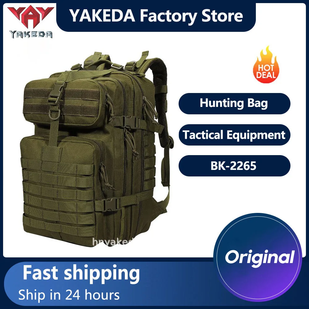 

YAKEDA Hunting Backpack Popular 3P Bag 45L Large Capacity Camouflage Bag Sports Outdoor Backpack Mountaineering Backpack