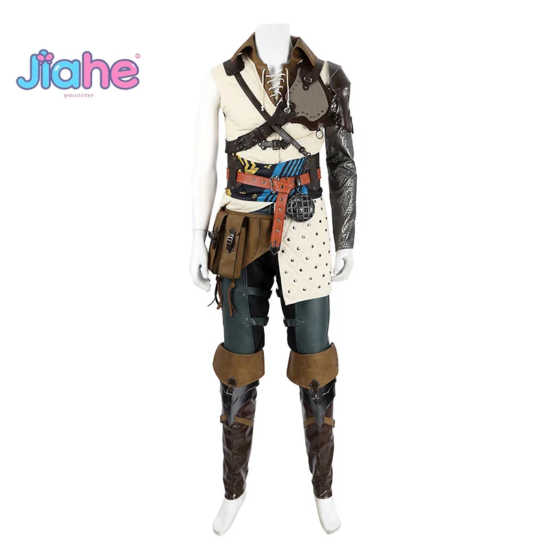 لعبة هنتر أوف مونستر وايلدز ألما ناتا هوب مجموعة أزياء تنكرية للهالوين الخيال للرجال والنساء مجموعة إكسسوارات دعائم موحدة جديدة