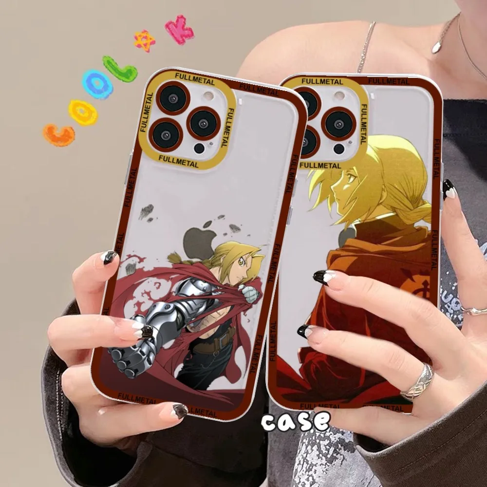 Amine Fullmetal Alchemist Phone Case For iPhone 15 14 13 12 11 Pro Max XS X XR Mini Protective Cover